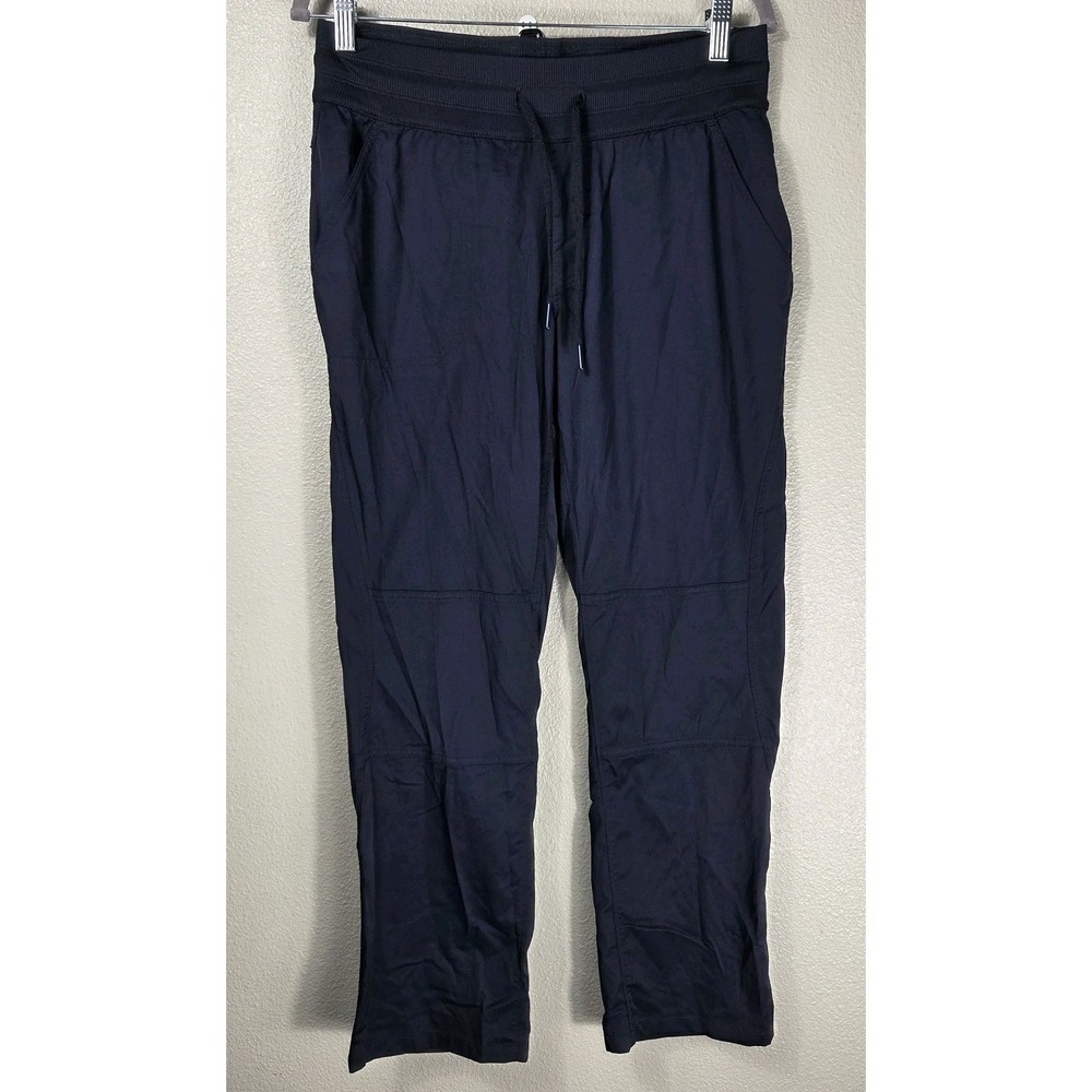 The North Face Women's Medium Navy Lightweight Hiking Travel Pants Cropped Draws